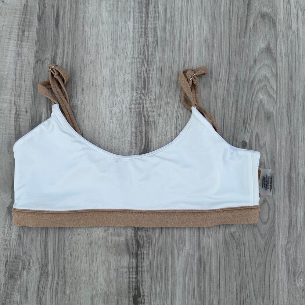 Ramy Brook White & Gold Bikini Top Women’s M